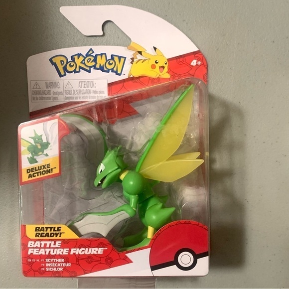 Pokemon Battle Ready SCYTHER 4" Action Figure Battle Feature Figure - Picture 1 of 3